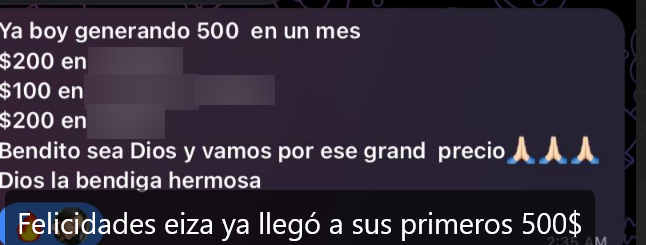 Captura de experiencia — Avance mensual compartido por una clienta de Cartas.